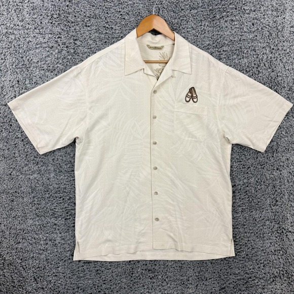 Tommy Bahama Other - Tommy Bahama Shirt Mens Large White Floral Short Sleeve Button Up Hawaiian